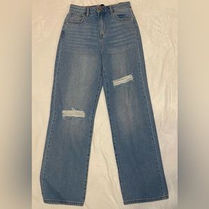 High Rise Wide Leg Blue Jeans - Size 3